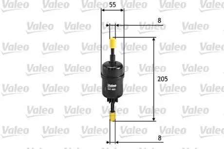 587023 Паливний фільтр VALEO підбір по vin на Brocar