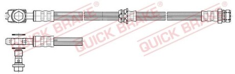 50832X Гальмівний шланг QUICK BRAKE підбір по vin на Brocar