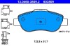 Комплект тормозных колодок, дисковый тормоз 13.0460-3809.2