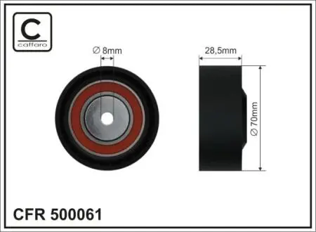 500061 Ролік CAFFARO підбір по vin на Brocar