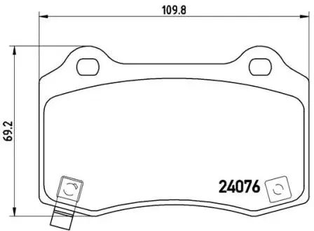 P11024 Гальмівні колодки, дискове гальмо (набір) BREMBO підбір по vin на Brocar