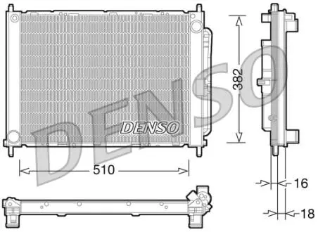 DRM23101 Радіатор DENSO підбір по vin на Brocar
