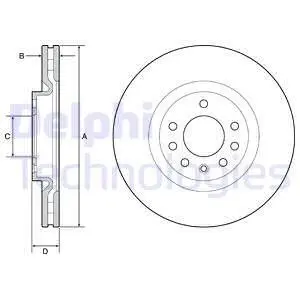BG4944C Тормозной диск DELPHI підбір по vin на Brocar