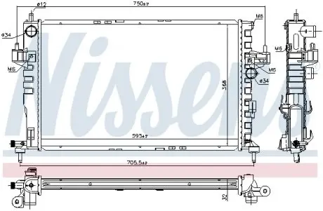 630802 Радиатор охлаждения NISSENS подбор по vin на Brocar