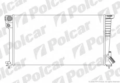 235008A8 Радіатор двигуна PARTNER 96-02 POLCAR підбір по vin на Brocar