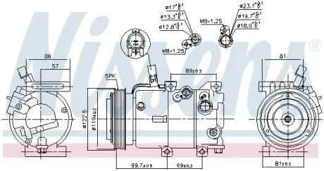 890240 Компресор NISSENS підбір по vin на Brocar