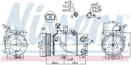 890243 Компресор NISSENS підбір по vin на Brocar