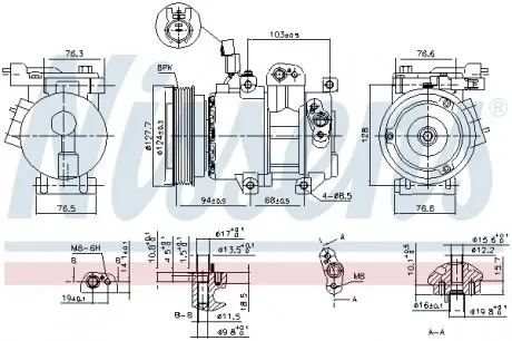 890621 KOMPRESOR KLIMATYZACJI HYUNDAI NISSENS подбор по vin на Brocar