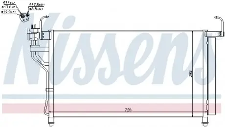 940350 Радіатор кондиціонера NISSENS підбір по vin на Brocar
