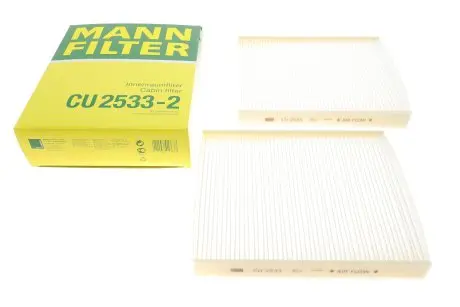 CU25332 Фільтр салону BMW 5 (F10)/7 (F01) 2.0-6.0 08- (к-кт 2 шт.) MANN підбір по vin на Brocar