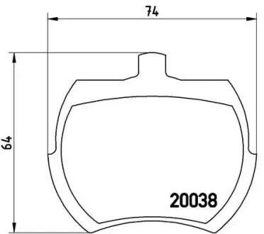 P52002 Гальмівні колодки, дискове гальмо (набір) BREMBO підбір по vin на Brocar