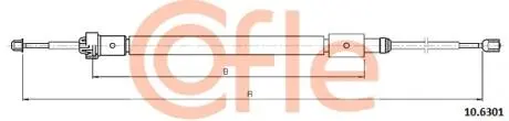 106301 Трос ручного гальма L/R Citroen C4 Cactus 1.2/1.6D 09.14- COFLE підбір по vin на Brocar