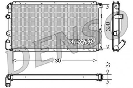 DRM23091 Радиатор системы охлаждения NISSAN: INTERSTAR (X70) 1.9-2.5DCi 02-, KUBISTAR (X76/X80) 1.2-1.6i/DCi 03- OPEL: MOVANO 1.9-2.8D/DTi 98- RENAULT: MASTER II 1.9-2.8D/DTi/DCi 98- DENSO подбор по vin на Brocar