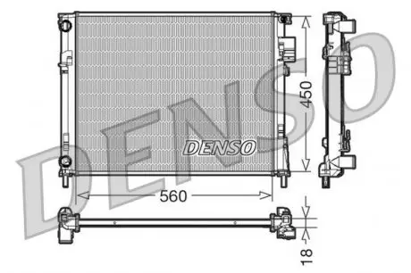 DRM23095 Радиатор, охлаждение двигателя DENSO подбор по vin на Brocar