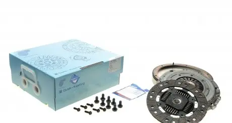 ADV183086 Демпфер (глухой) + комплект сцепления VW T4 2.4D (55/57kw)/2.5TDI (65kw) 90-03 (+ выжимной)(d=227mm) BLUE PRINT підбір по vin на Brocar