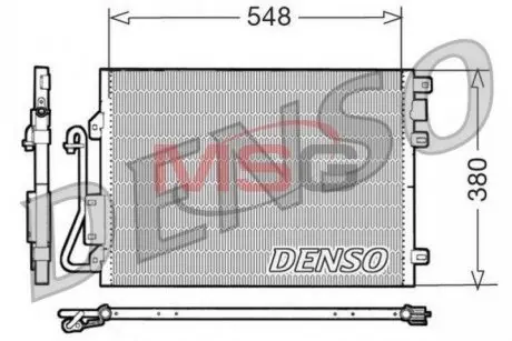 DCN23008 Радіатор кондиціонера DENSO підбір по vin на Brocar