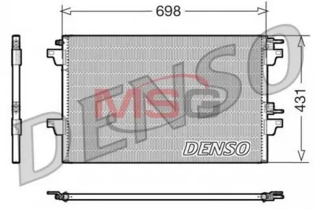 DCN23021 Радіатор кондиціонера DENSO підбір по vin на Brocar