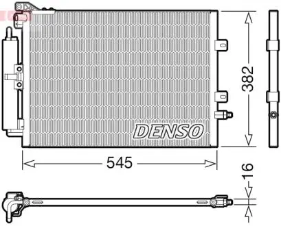 DCN23040 Радіатор кондиціонера DENSO підбір по vin на Brocar