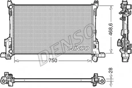 DRM09175 Радиатор основной DENSO подбор по vin на Brocar