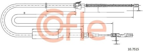 107515 Трос ручного гальма COFLE підбір по vin на Brocar
