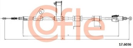 176036 Трос ручного гальма COFLE підбір по vin на Brocar