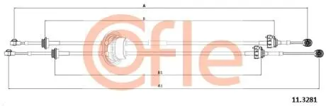 113281 Трос, ступінчаста коробка передач 11.3281 COFLE COFLE підбір по vin на Brocar