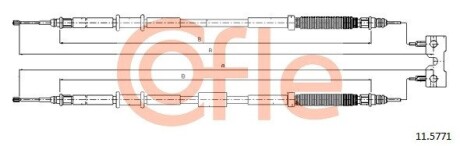 115771 Трос, стояночная тормозная система 11.5771 COFLE COFLE підбір по vin на Brocar