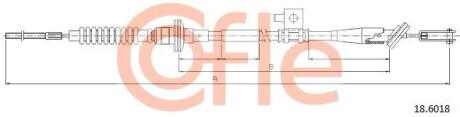 186018 Трос, управление сцеплением 18.6018 COFLE COFLE подбор по vin на Brocar