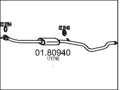 0180940 Резонатор MTS підбір по vin на Brocar