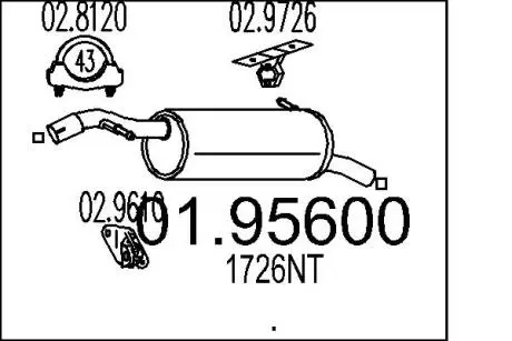 0195600 Глушник MTS підбір по vin на Brocar