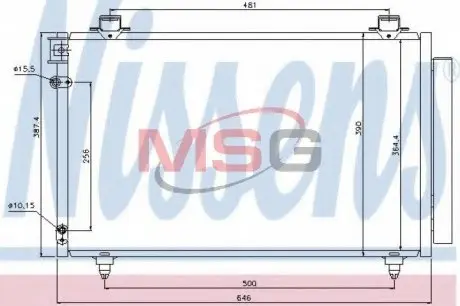 940081 Конденсатор, Кондиціонер NISSENS підбір по vin на Brocar