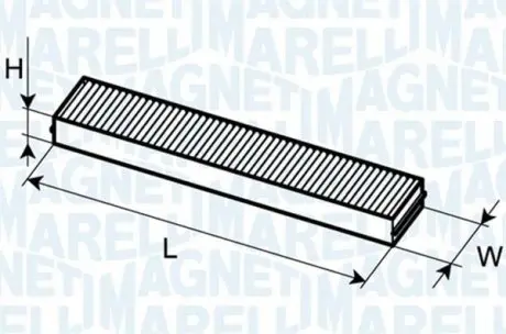 350203061870 Фильтр, воздух во внутренном пространстве MAGNETI MARELLI подбор по vin на Brocar