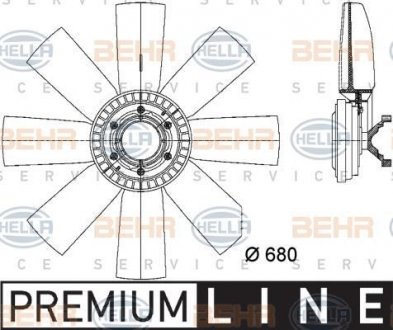 8MV376731461 Сцепление, вентилятор радиатора BEHR подбор по vin на Brocar