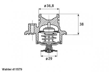 41157992D Термостат OPEL AGILA A 1,0/1,2 WAHLER підбір по vin на Brocar