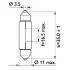 13844CP Автолампа Philips 13844cp Standard C5W SV8,5 5 W прозора PHILIPS підбір по vin на Brocar