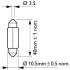 13864CP Автолампа Philips 13864CP T10,5x43 SV8,5 5 W прозрачная PHILIPS підбір по vin на Brocar