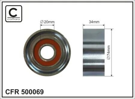 500069 Ролик CAFFARO підбір по vin на Brocar