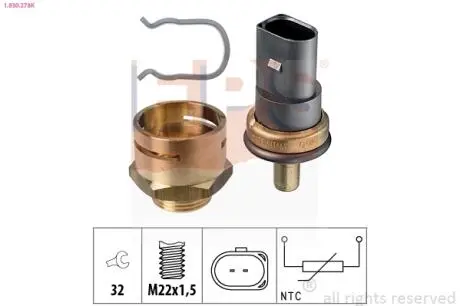1830278K Датчик температуры воды с корпусом! Audi A1,Seat Ibiza,Toledo,Skoda Fabia II,Polo 1.0/1.4TSI EPS підбір по vin на Brocar