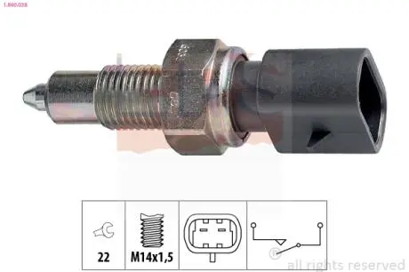 1860038 Датчик заднього ходу Fiat Uno, Regata, Ritmo, Fiorino, Panda EPS підбір по vin на Brocar