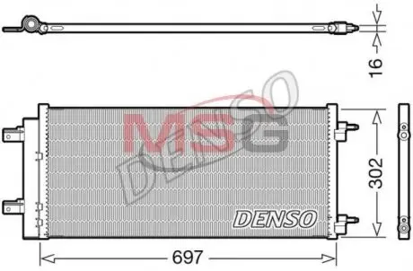 DCN20044 Радіатор кондиціонера DENSO підбір по vin на Brocar