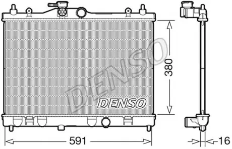 DRM46040 Радіатор, охолодження двигуна DRM46040 DENSO DENSO підбір по vin на Brocar