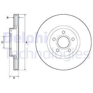 BG4676C Тормозной диск DELPHI подбор по vin на Brocar