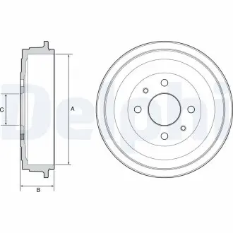 BF528 Тормозной барабан BF528 DELPHI DELPHI підбір по vin на Brocar