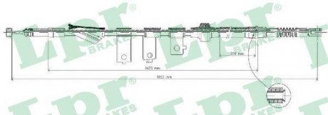 C0311B Трос ручного гальма LPR підбір по vin на Brocar