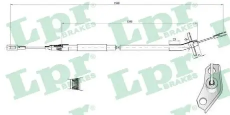 C0453B Трос, стояночная тормозная система LPR підбір по vin на Brocar
