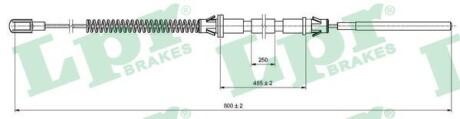 C0574B Трос, стояночная тормозная система LPR підбір по vin на Brocar