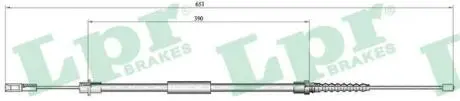 C0645B Тросик стояночного тормоза LPR підбір по vin на Brocar