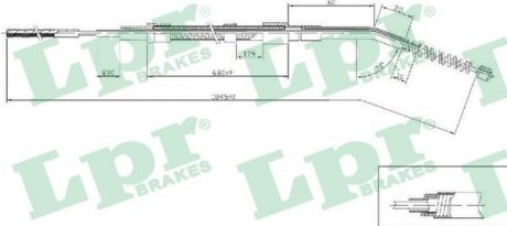 C0067B Тросик стоянкового гальма LPR підбір по vin на Brocar