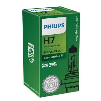 12972LLECO ŻARÓWKA H7 LONG LIFE ECOVISION PHILIPS підбір по vin на Brocar