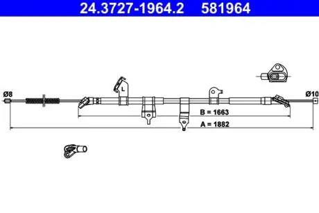 24372719642 Трос ATE подбор по vin на Brocar